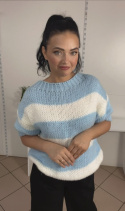 Sweter Fully błękitny